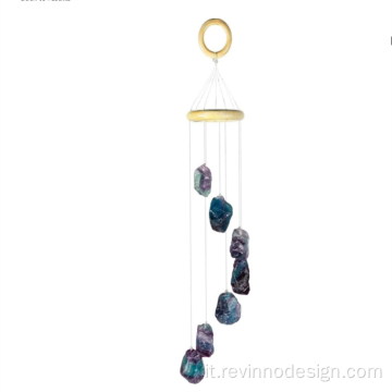 Stones Wind Chime Home Garden Decoration Figurine